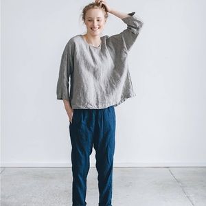 Linenfox Drop Shoulder Blouse